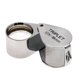 Triplet Glass Lens 10X Loupe, 18 mm, with Plastic Case