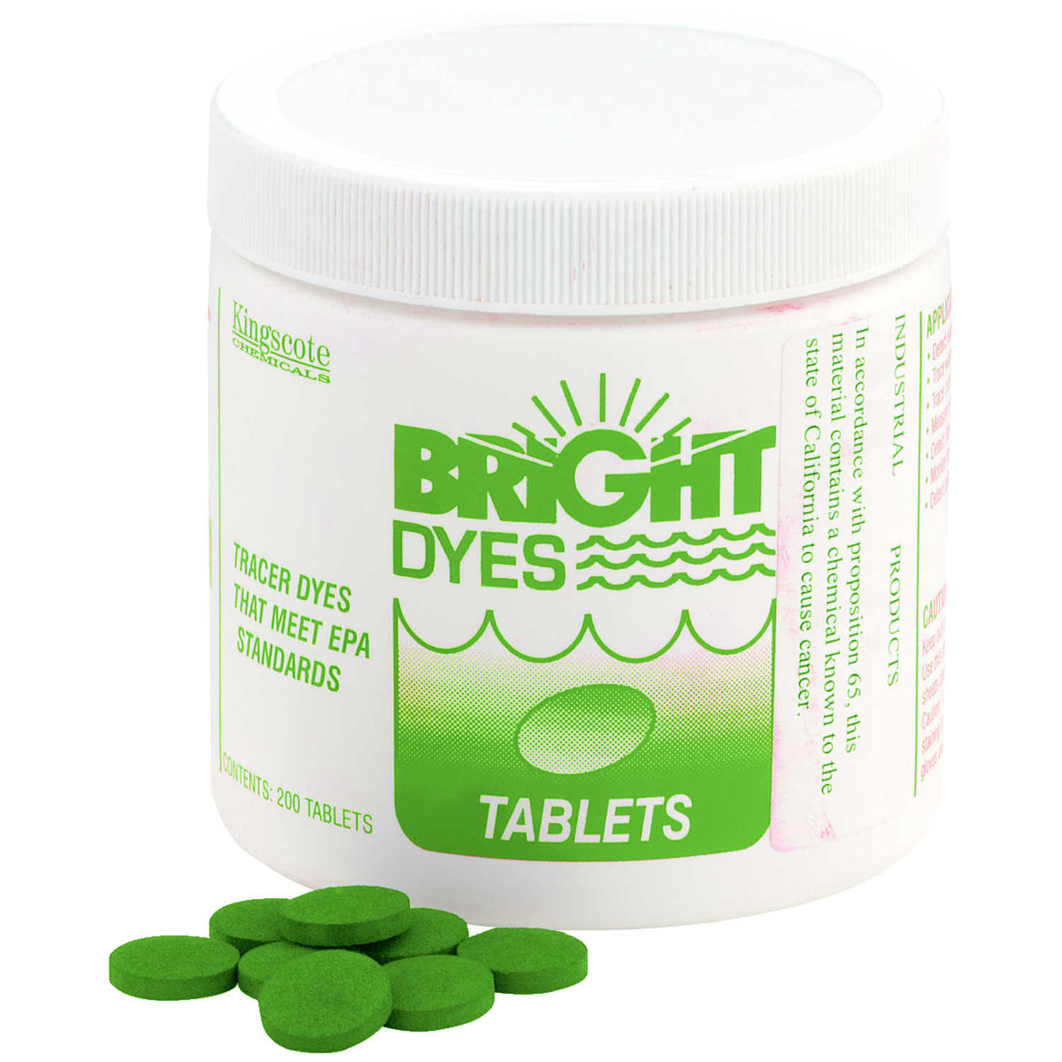 herbicide dye tablets Bright Dyes FLT Yellow/Green Fluorescent Dye Tablets, 200 Tablet Bottl – Dynamic Aqua-Supply