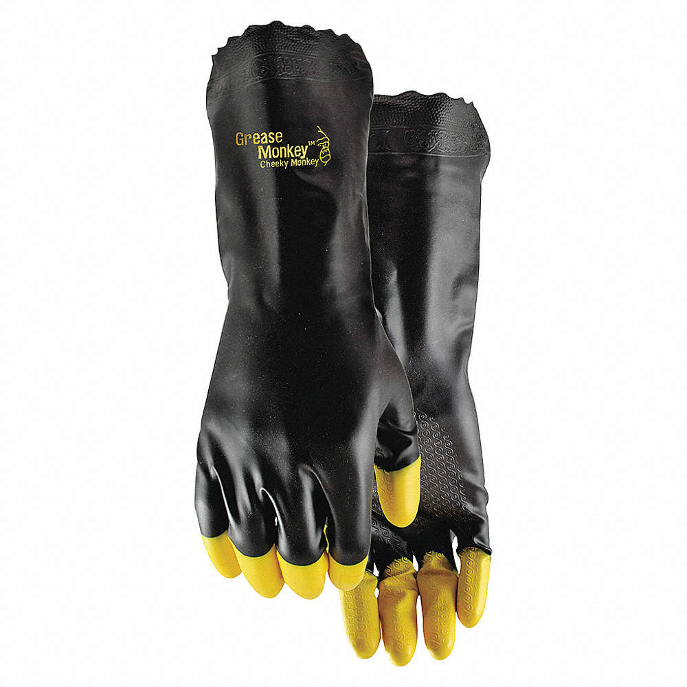 Work Gloves Grease Monkey Rubber Gloves Finger Gloves Grease