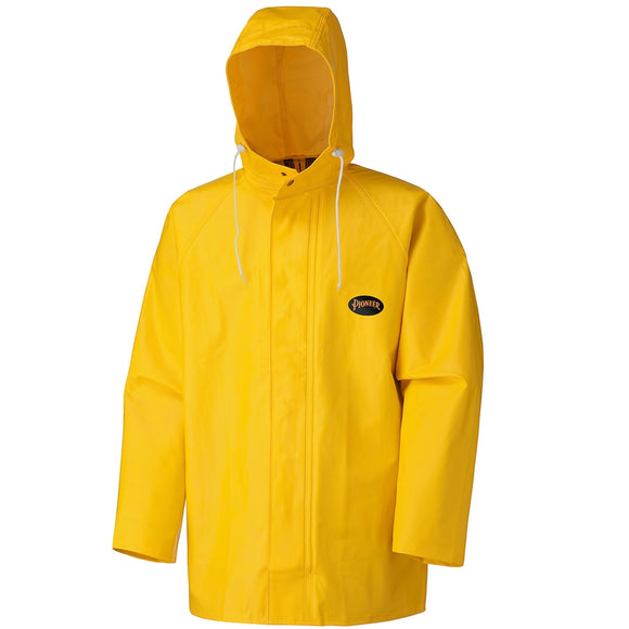 Pioneer PVC/Polyester - Hooded Rain Jacket, Yellow