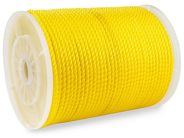 Twisted Polypropylene Rope, 1/4 Diameter x 600' Roll, Yellow