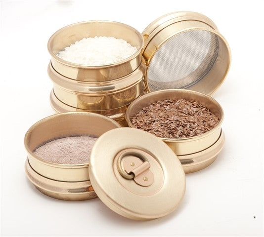 Brass Sieve with  Stainless Steel Mesh, 3