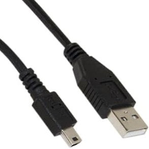 CableWholesale 5 Pin 3-Feet USB Type A Male/Mini-B Male Cable, Black (10Um-02103Bk)