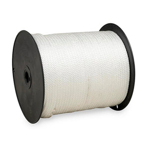 Solid Braided Nylon Rope - 1⁄4" x 500', White