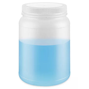 Wide Mouth Natural Plastic Jars, HDPE, 2L (1/2 Gallon)