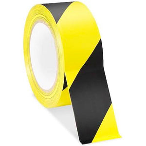 Safety Tape - Industrial Vinyl, 2" x 36 yds, Yellow/Black