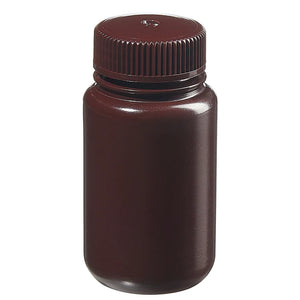 Bottles, Wide Mouth, HDPE, Amber, 125 ml