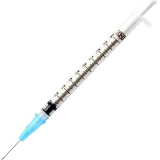 BD Tuberculin Syringe 1mL 25 Gauge 5/8 Inch Needle, Box of 100