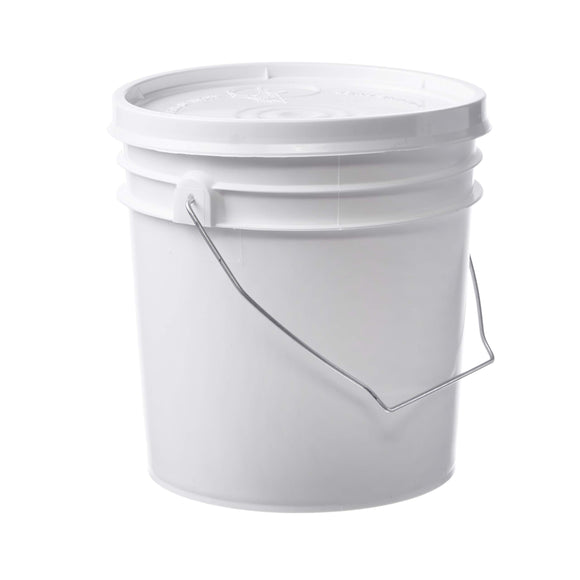 Pail, 1 Gallon, White HDPE, Letica Brand