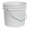 Pail, 1 Gallon, White HDPE, Letica Brand