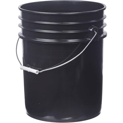 Pail, 5 Gallon, Black, HDPE