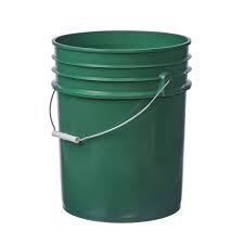 Pail, 5 Gallon, Green, HDPE