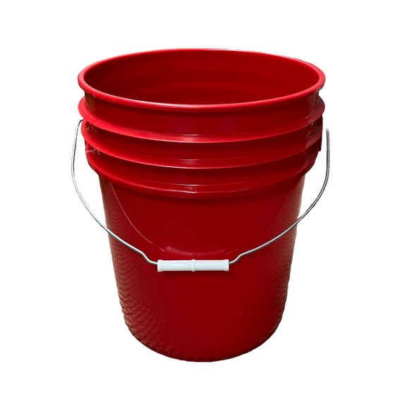 Pail, 5 Gallon, Red HDPE