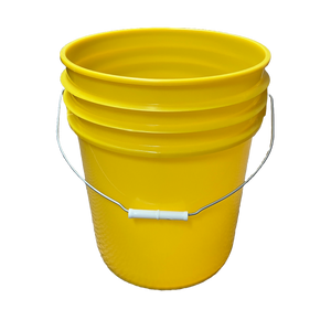 Pail, 5 Gallon, Yellow HDPE