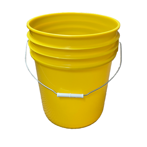 Pail, 5 Gallon, Yellow HDPE