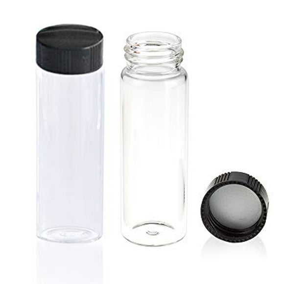 Screw Cap Vials, Glass, 8 Dram (30 ml), Package of 28