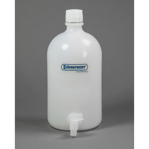 POLYETHYLENE CARBOY WITH SPIGOT; 8 LITERS