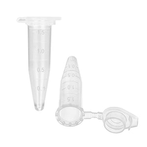 Disposable Microcentrifuge Tubes, 1.5 ml, Bag of 500