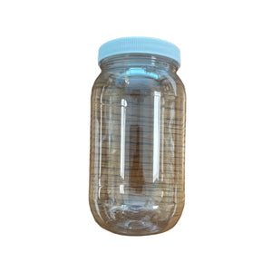 Clear PET Round Wide-Mouth Plastic Jars, 16 oz.
