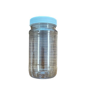 Clear PET Round Wide-Mouth Plastic Jars, 8 oz.