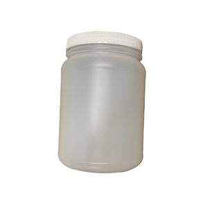 Wide Mouth Natural Plastic Jars, HDPE, 2L (1/2 Gallon)