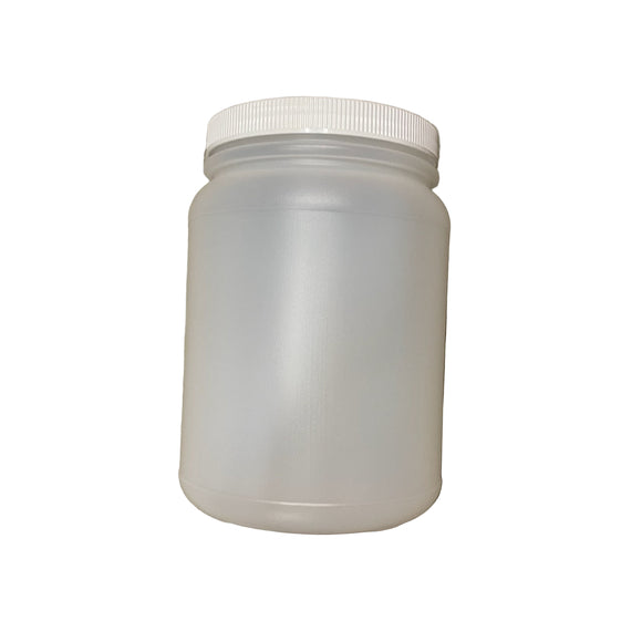 Wide Mouth Natural Plastic Jars, HDPE, 2L (1/2 Gallon)