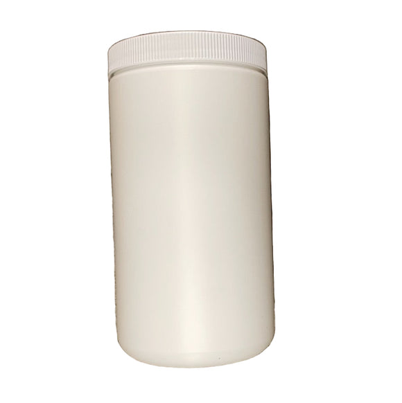Wide Mouth White Plastic Jars, HDPE, 1000 ml