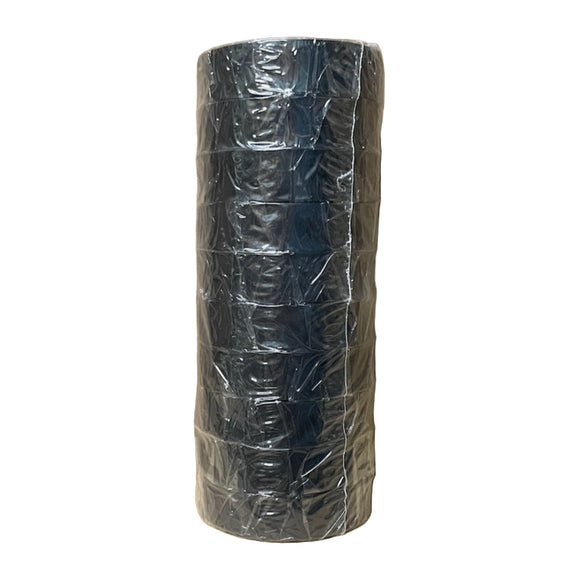 Electrical Tape, Black, 18mm x 20m Roll, Sleeve of 10 Rolls