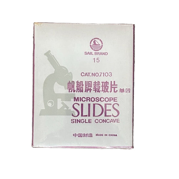 Microscope Slides, Glass, Single Depression, Box of 72