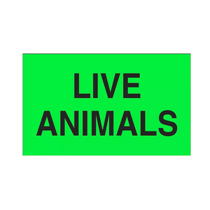 "LIVE ANIMALS" Labels