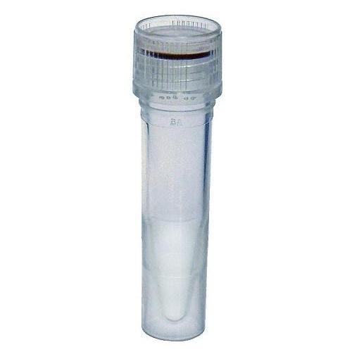 Microcentrifuge Tubes with Screw Caps, Sterile, 1.5 ml, Free-Standing, Box of 500