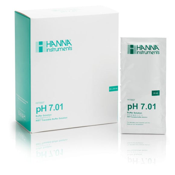 pH 7.01 Calibration Pouches, 20 ml, Box of 25
