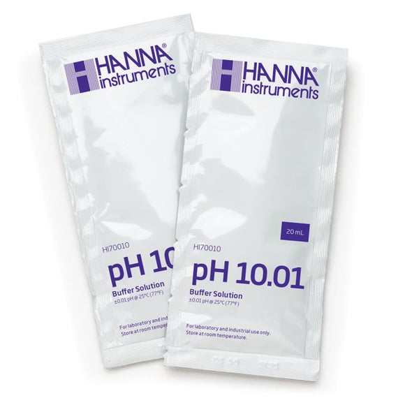 pH 10.01 Calibration Pouches, 20 ml, Box of 25