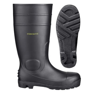 Boots, "Storm Master", 15" PVC, Plain Toe, Black