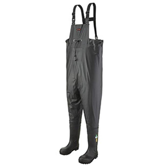Chest Waders, PVC on Canvas, Steel Toe