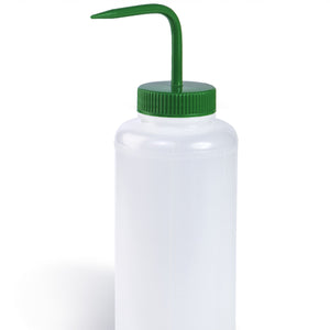 Wash Bottles, Color Coded, Green Caps