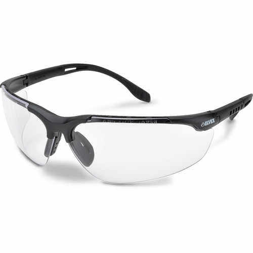 Elvex Sphere-X Ultimate Safety Glasses, Black Frame, Clear Anti-Fog Lens 