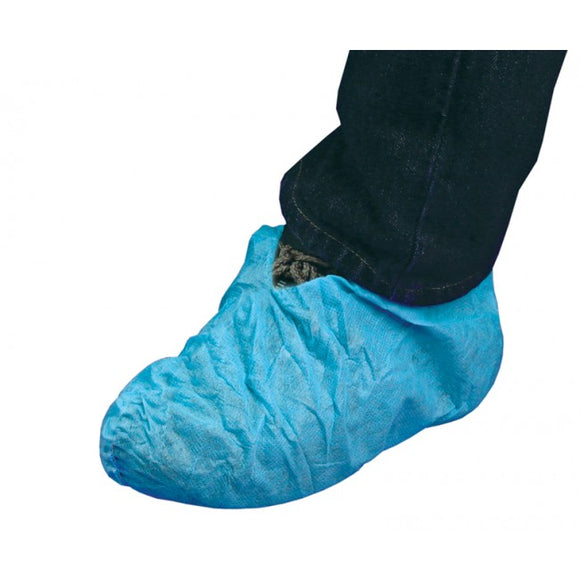 Shoe Covers, Disposable, Blue, Box of 50 Pairs