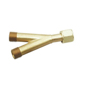 Brass "Y" Fitting for Oxygen Manifold
