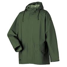 Helly hansen green rain 2025 jacket