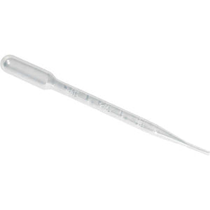 Transfer Pipettes, Disposable Plastic, 3.0 ml Total Volume, Graduated to 1.0 ml