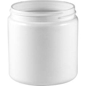 Wide Mouth White Plastic Jar, HDPE, 500 ml