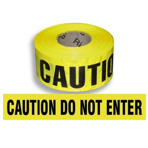 Barricade Tapes, "Caution Do Not Enter", Black on Yellow