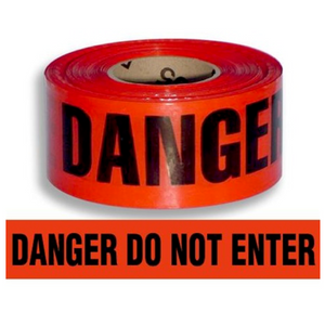 Barricade Tapes, "Danger Do Not Enter", Black on Red