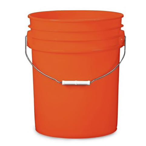 Pail, 5 Gallon, Orange HDPE