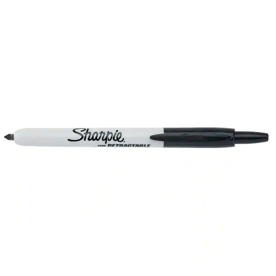 Sharpie® Permanent Marker, Retractable, Black