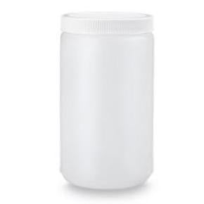 Wide Mouth Natural Plastic Jars, HDPE, 32 oz.