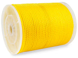 Twisted Polypropylene Rope, 1/4" Diameter x 600' Roll, Yellow