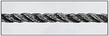 Twisted Polypropylene Rope, 3/8" Diameter x 600' Roll, Black