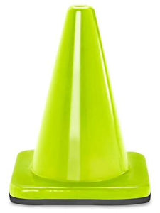 Traffic Cone, Standard, 12" Lime Green